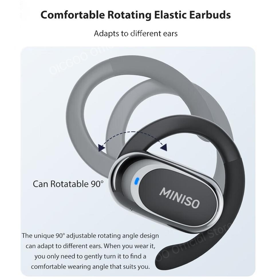 ready stock MINISO X32 OWS Headset Bluetooth 5.4 True Wireless Earphone Open Ear Olahraga TWS Origin