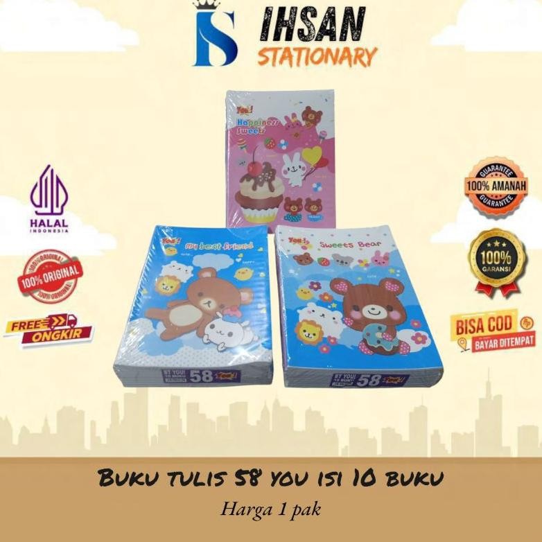 

BUKU TULIS 58 YOU ISI 10 BUKU (1 PAK)