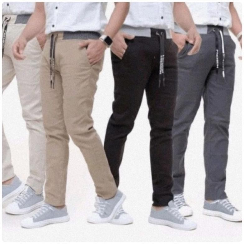 Nekat Celana Panjang Pria Chinos Dewasa Rib Pinggang Kolor