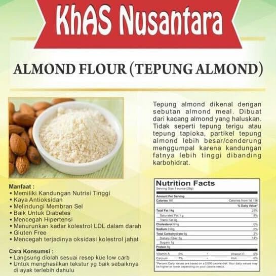 

Murah Tepung Keto Almond Khas Jaya Nusantara (Almond Flour) Premium Quality