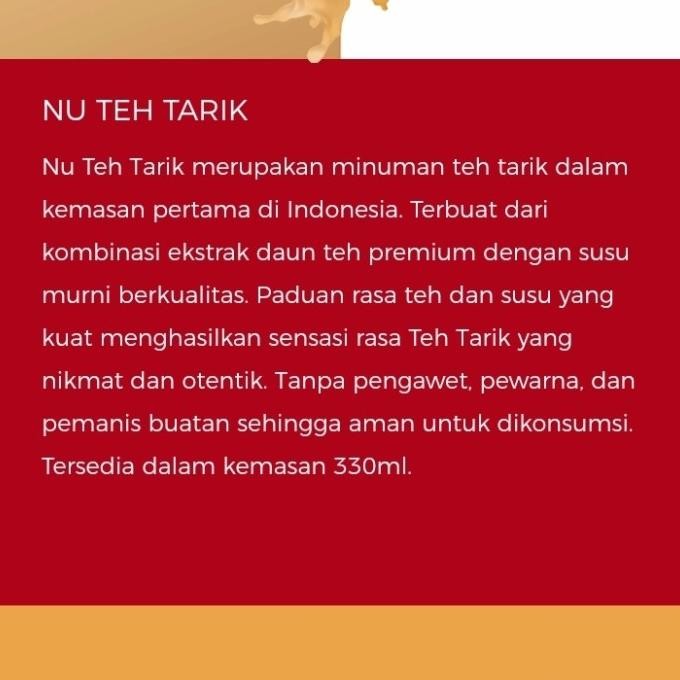 

Promo Nu Teh Tarik 330Ml
