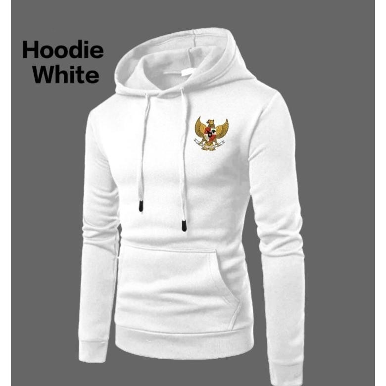 Hoodie Kaos Kupluk Pria Logo Garuda Lengan Panjang