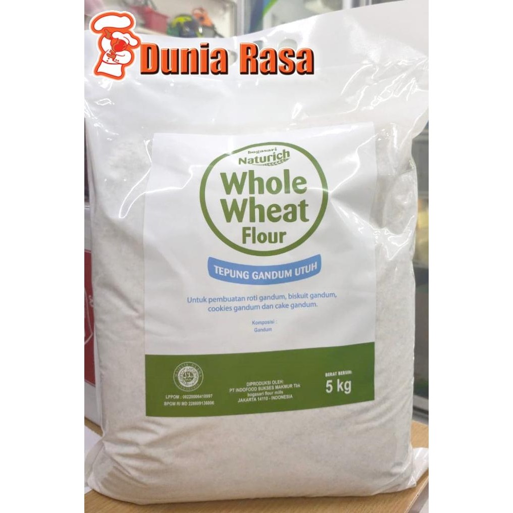 

Murah Naturich Whole Wheat Flour / Tepung Gandum Utuh 5Kg
