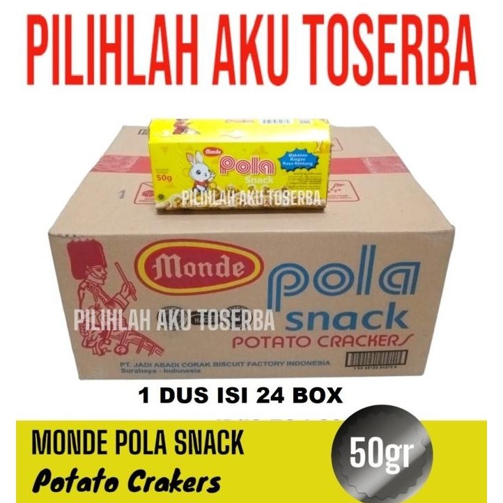 

Grosir Monde Pola Snack 50 Gr - ( Harga 1 Dus Isi 24 )