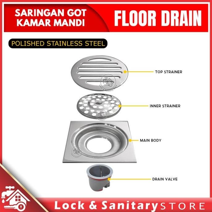 FLOOR DRAIN PALOMA FDP 1201 SARINGAN GOT ANTI BAU ANTI KECOA
