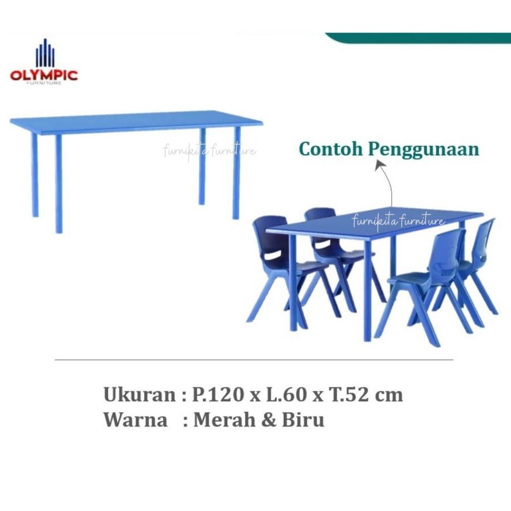 MEJA SEKOLAH PLAYGROUP ANAK PAUD TK - MT KIDS 120 OLYMPIC