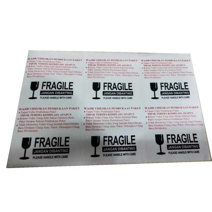 

Iq45 Stiker Fragile Pecah Belah Dan Vidio Unboxing Uk 7.5X7.5 Cm