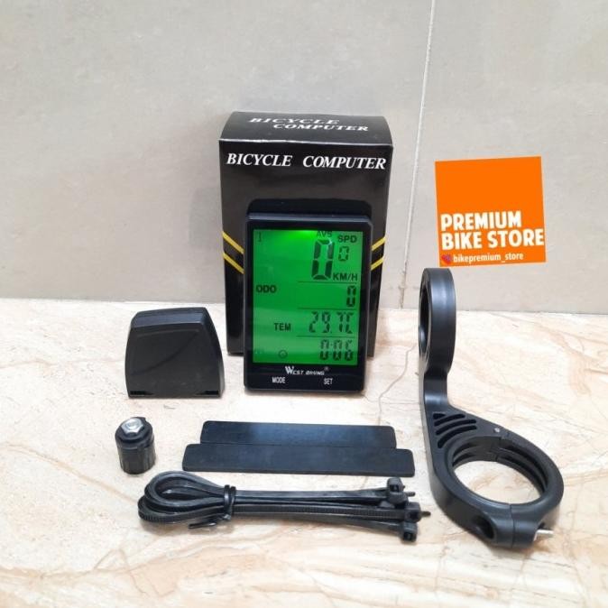 SPEEDOMETER SEPEDA WEST BIKING WIRELESS WATERPROOF ROADBIKE MTB