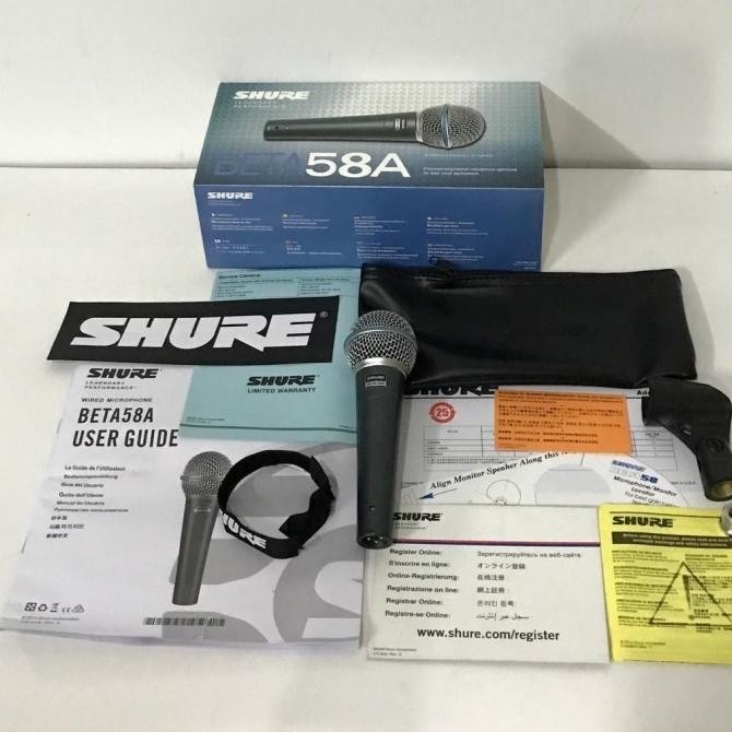 Grosir Mic Kabel Shure Sm58A Original Japan Asli Beta 58 A Vocal Asli