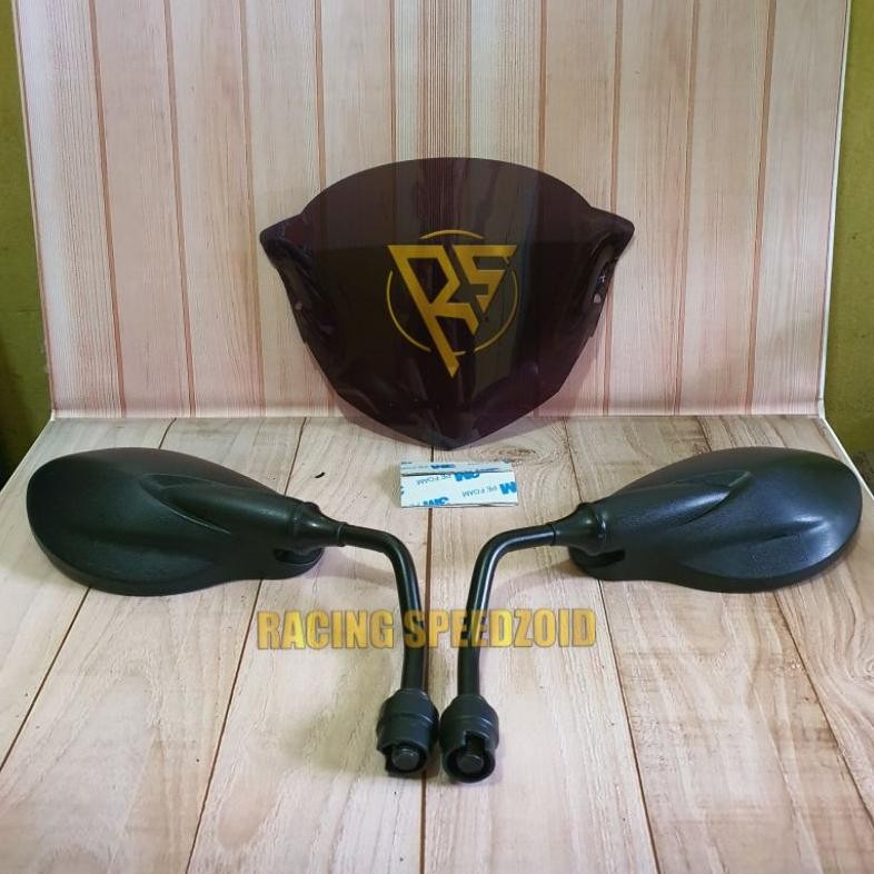 Fg-87 Visor Dan Spion X1 Beat Karbu Windshield Beat Karbu