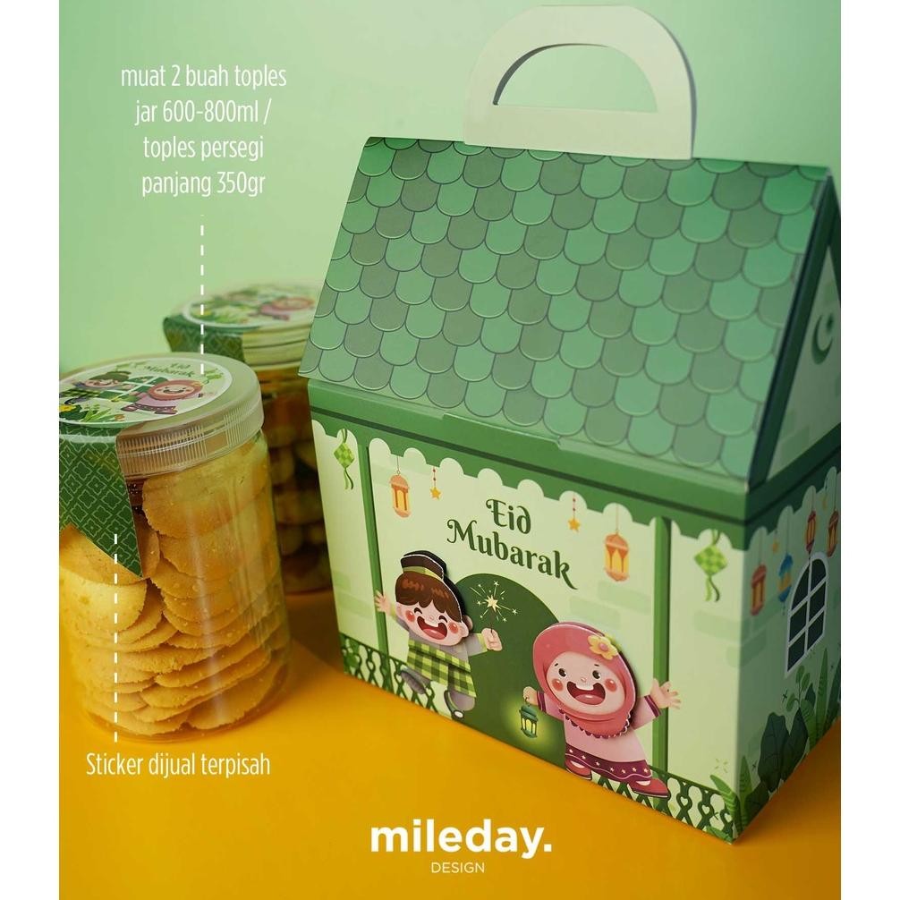 

BOX HOUS BOX hampers idul fitri / Box kue lebaran toples tabung 600 / 800 ml / toples persegi panjang 450gr