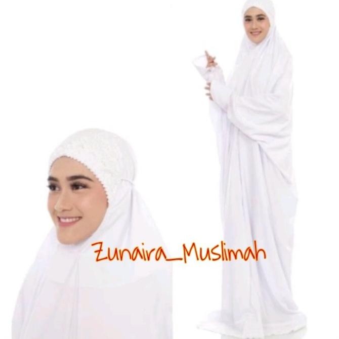 Sale Mukena Terusan Katun | Maryam Mukena Dewasa Putih