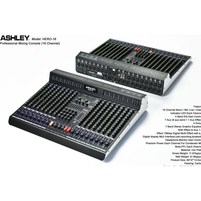 Murah Mixer Ashley Hero 16 / Hero16 16 Channel Original Ashley