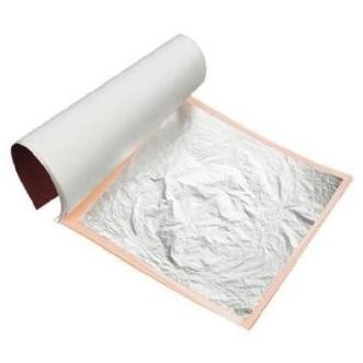 

Produk Baru!! edible pure silver kertas silver leaf sheet 8x8cm 8 x 8 cm