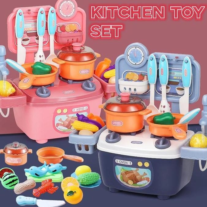 Mini Mainan Dapur Anak DIY Kitchen Set Masak masakan mainan dapur Cooking Set Mainan Anak Perempuan 
