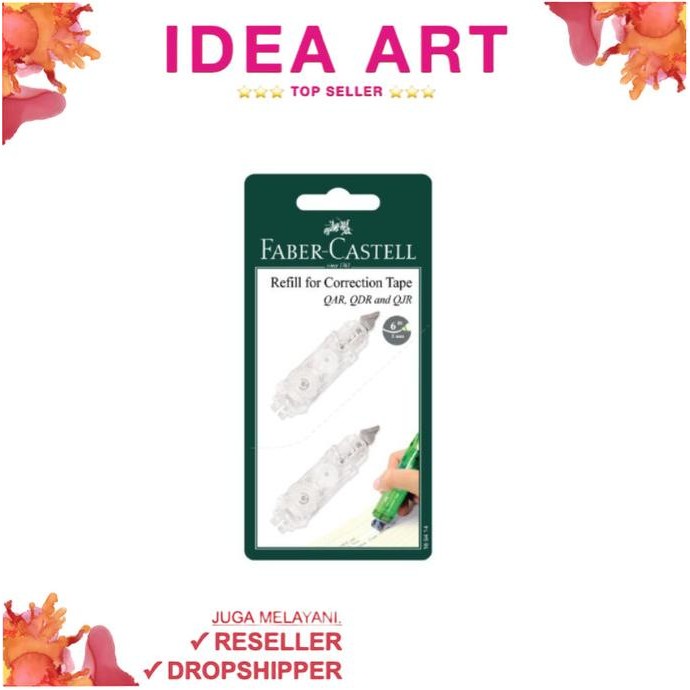 

ASLI REFILL CORRECTION TAPE TIP EX FABER CASTELL UNTUK TIPE QAR QDR QJR QRM TWIST SET ISI 2 PC (169414)