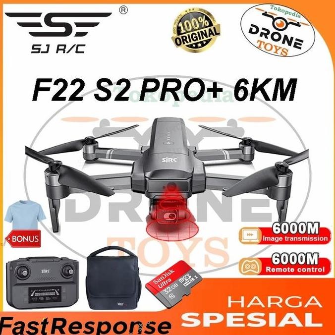 Sale Drone Gps Sjrc F22 S2 Pro+ 6Km 2-Axis Gimbal 4K Kamera Rc Quadcopter