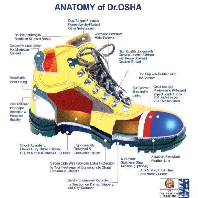 Spesial Dr Osha Safety Shoes Mustang Boot 3373 S1 - Sol Pu