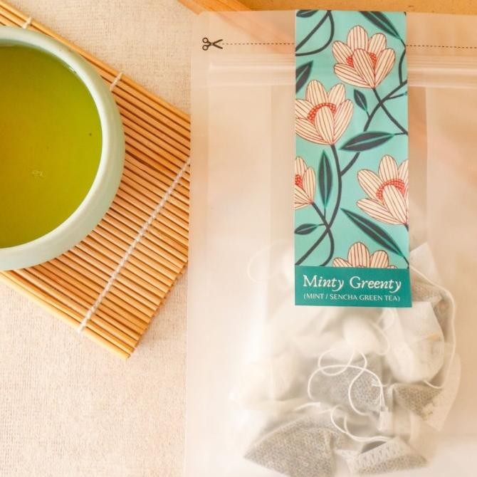 

MINT GREEN TEA | Teh Kering Peppermint hijau detox diet | Dapur Oishi