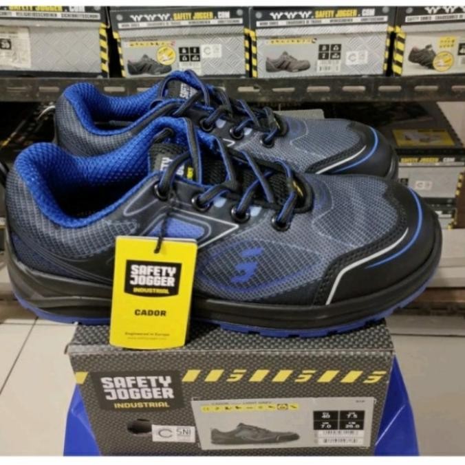 Spesial Sepatu Safety Jogger Cador Esd Blue Biru