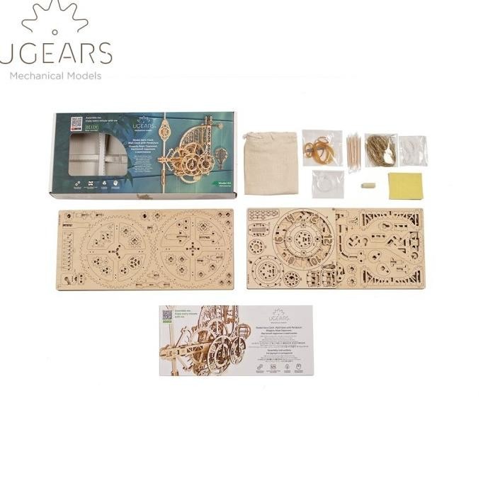 Sembrani UGEARS Aero Clock Puzzle Kayu 3 Dimensi Mainan Edukasi Waktu Jam