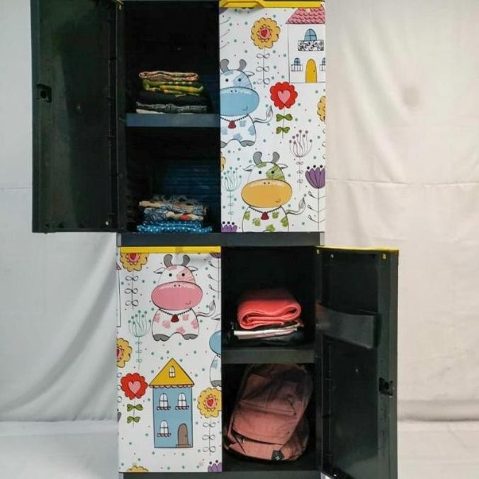 Lemari plastik lemari pakaian Miami Orlando Susun 4