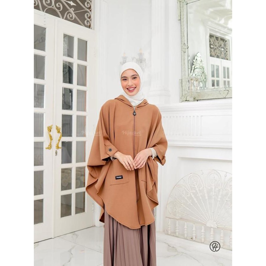 Hijacket Aisya Outer Rompi Panjang Kekinian | Jaket Hijab Panjang Muslimah | Bahan Coco Knit Premium