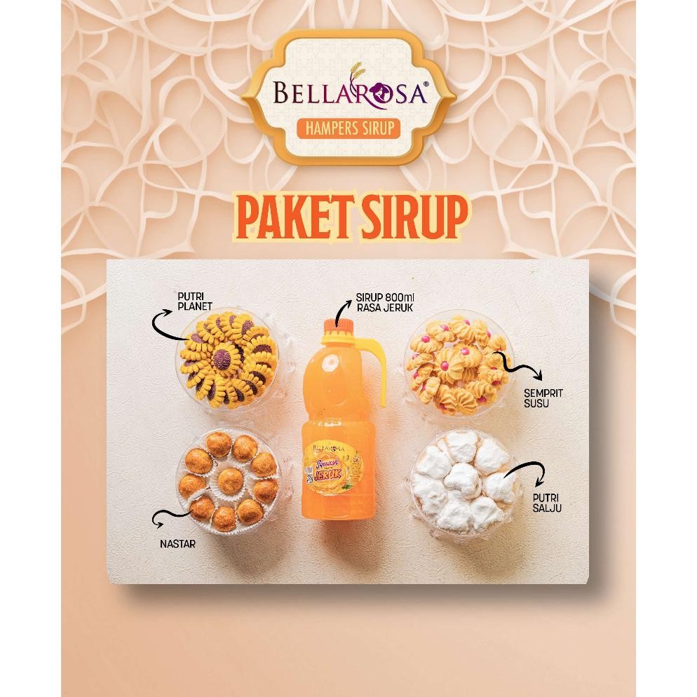 

Bellarosa Paket Sirup Edisi MASJID / SILAHTURAHMI / TAKBIRAN isi 4 toples kue kering dan 1 botol sirup Lebaran Idul Fitri