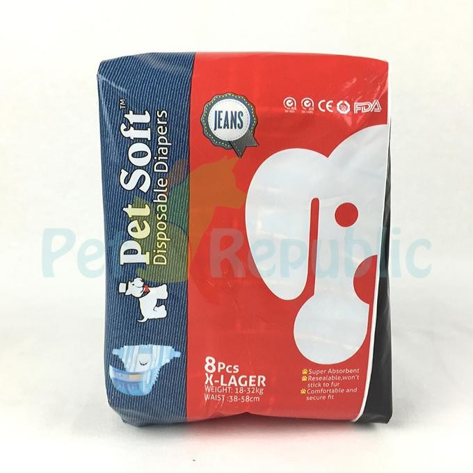 Baru Dog Disposable Diapers Petsoft Motif Jeans Xlarge