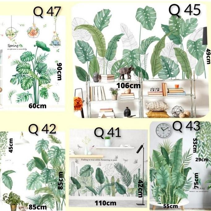 TERBARU STIKER DINDING DAUN STICKER MOTIF POHON DAUN UNTUK DEKORASI RUMAH RUANG TAMU KELUARGA DEKOR 