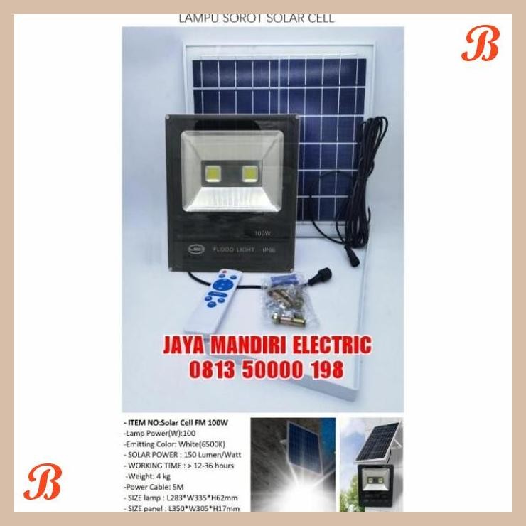 [JME] LAMPU SOROT SOLAR LED 100W FLOOD LIGHT SOLAR SURYA 100WATT 100 WATT