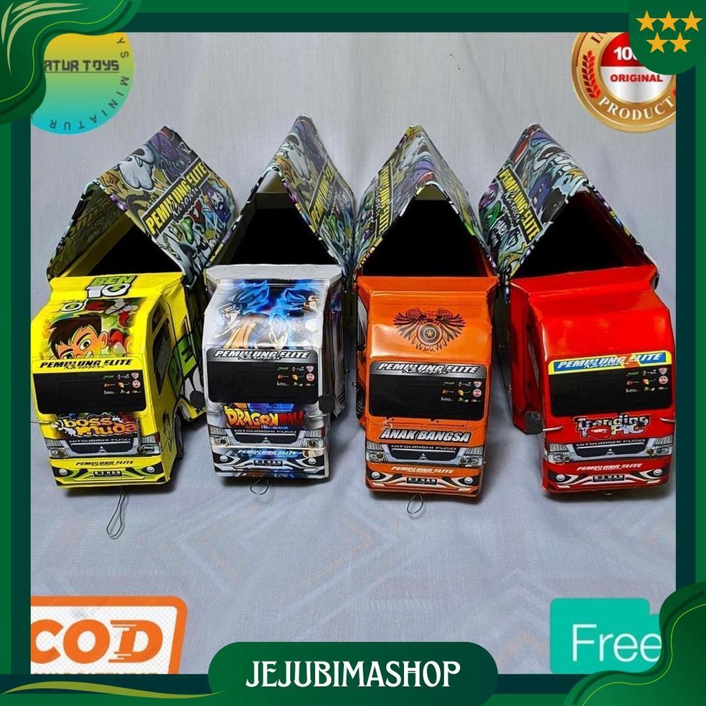 Promo Miniatur Truk Murah Truk Oleng Lampu Terpal Bisa Belok Mainan Anak Tawakal Putih 5 Kado Ulang 