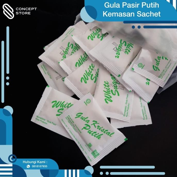 

Gula Pasir Putih Kemasan Sachet Higienis 125pcs TERMURAH nUg