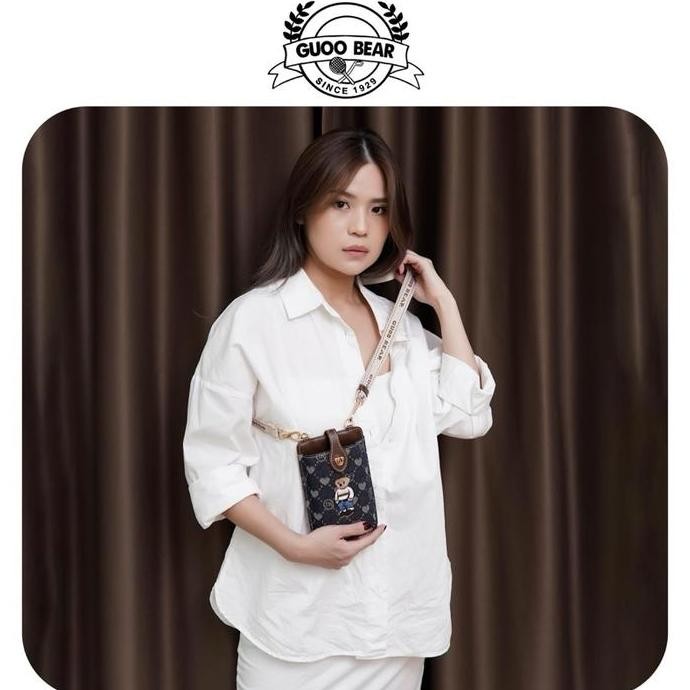 Nevarastore- [Beli Lokal] Ttwnbear Tas Handphone Kulit / Kanvas Selempang Hp Phone Bag Wanita Tt2348