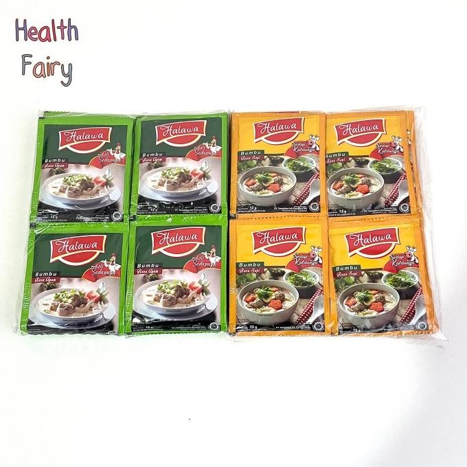 

HALAWA Bumbu Masak Probiotik Rasa Ayam/ Sapi isi 24 Sachet @12 gram nUg
