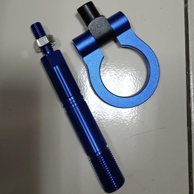 Murah Towing Hook Besi Derek Mobil Jazz Brio Biru + Towing Kain Strap Biru