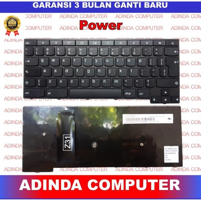 Keyboard Lenovo Thinkpad Chromebook Yoga 11E Ui Power Big Enter New Stok