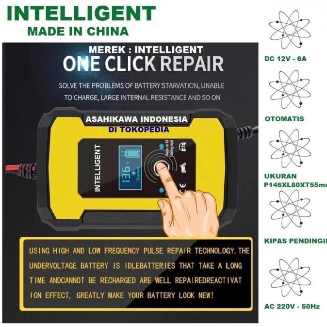 Murah Intelligent Fast Charger Accu Cas Aki Mobil Motor Charger Aki Otomatis