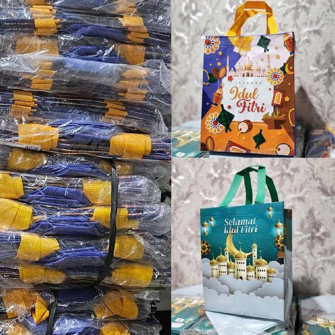 

Nevarastore- Itshoping - 5Pcs Tas Lebaran Box Ukuran 30X24X20Cm Tas Lebaran Sponbond Bahan Laminasi Tebal Muat Banyak Goodie Box