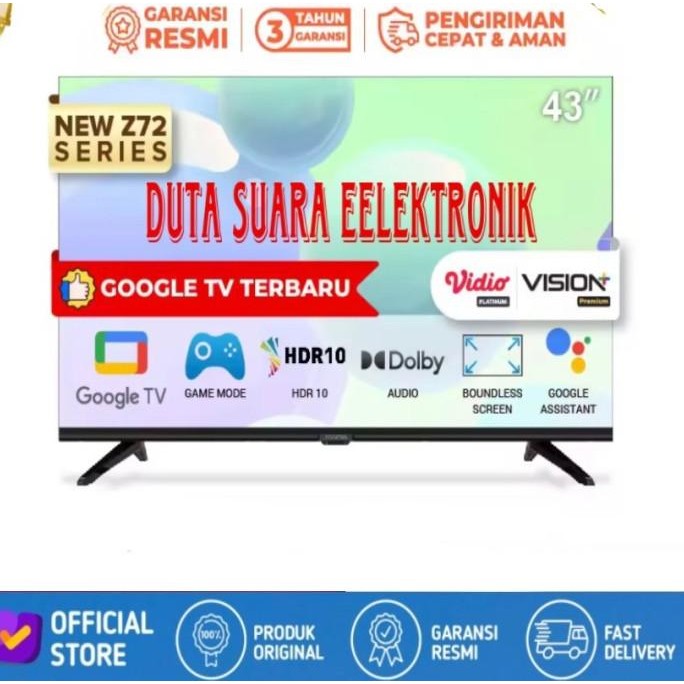 COOCAA TV 43 INCH - ANDROID 11 - Digital TV - 5G WIFI (COOCAA 43S7G)