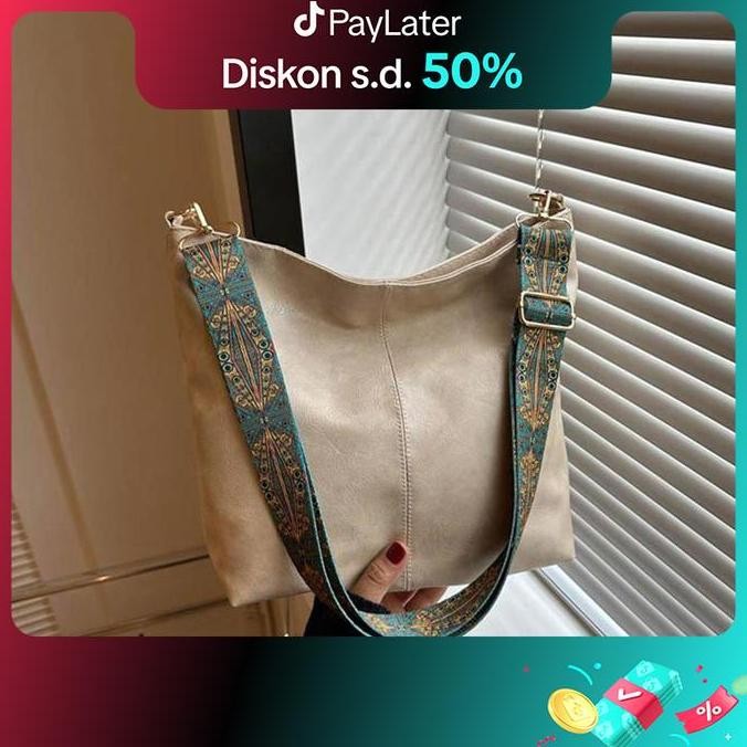 Nevarastore- Ready Fashion Tas Selempang Bahu Wanita Baru Tas Ember Kapasitas Besar Shoulder Bag Wan