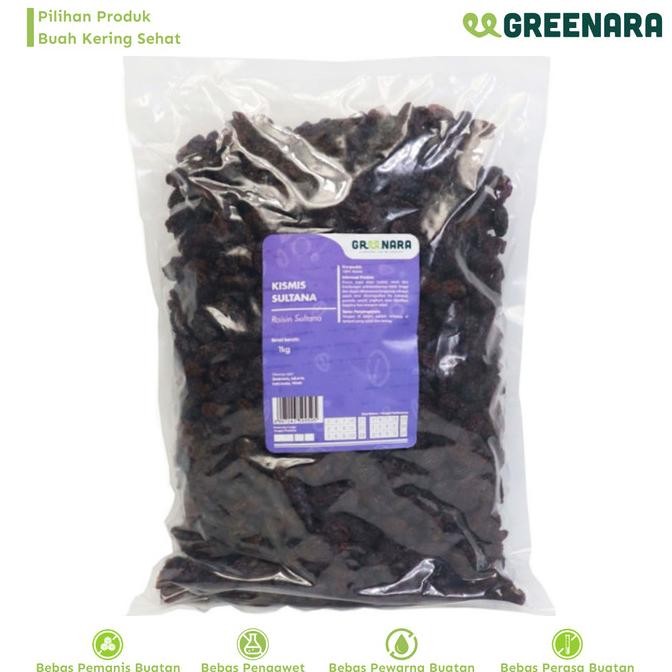 

Grosir Greenara Kismis Hitam Sultana 1 Kg / Dark Raisin Kismis Sultana