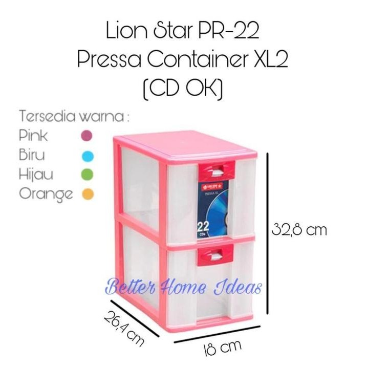 Laci Plastik 2 Susun - Lion Star PR-22 Pressa Container XL2 - ORI