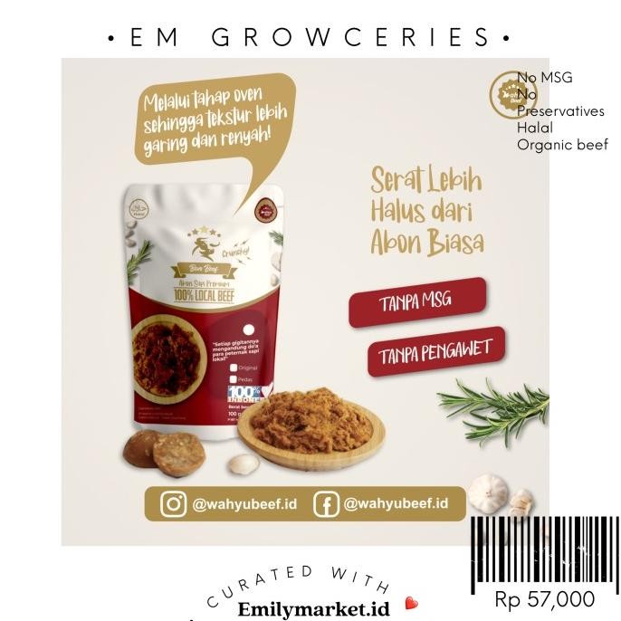 

Grosir Abon Ayam Abon Sapi Organik By Wahyubeef (Pilih Varian)