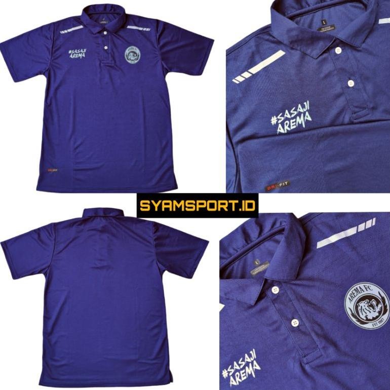fh-46 fgk-24 Polo Arema FC Simpel Terbaru Sasaji / Jersey Arema FC Berkerah / Kaos Polo Aremania / K