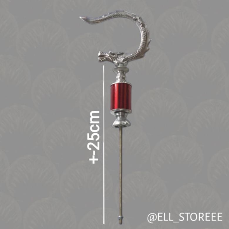 KU09 dw-45 Gantungan Sangkar Naga Lipat Warna Gold Dan Non Lipat Silver Lengkap Pion Tabung Pendek U