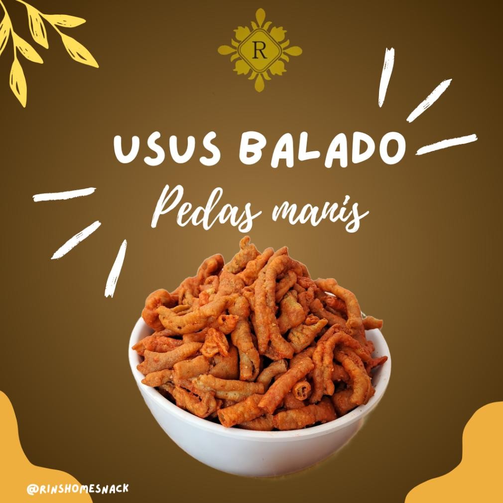

HJ Kripik Usus Ayam Tepung Balado Pedas manis