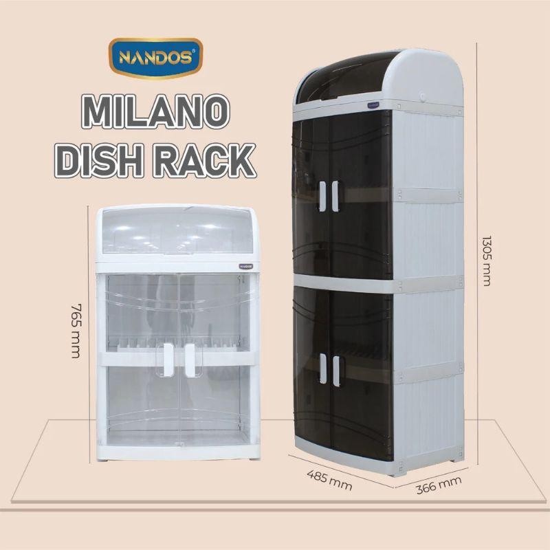 Naiba Milano Nados 4102 / 4101 - Mini Dish Rack NANDOS NAIBA Transparant | Lemari sayur Plastik | Na