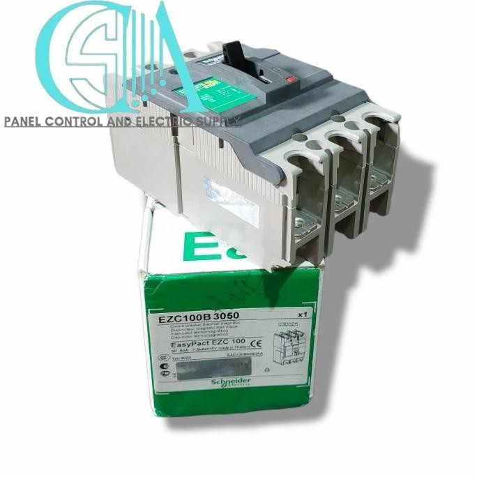 Mccb 50A 3Phase Schneider Ori - Easy Pact Ezc 100B 50 Ampere 3 Phase Terbaru