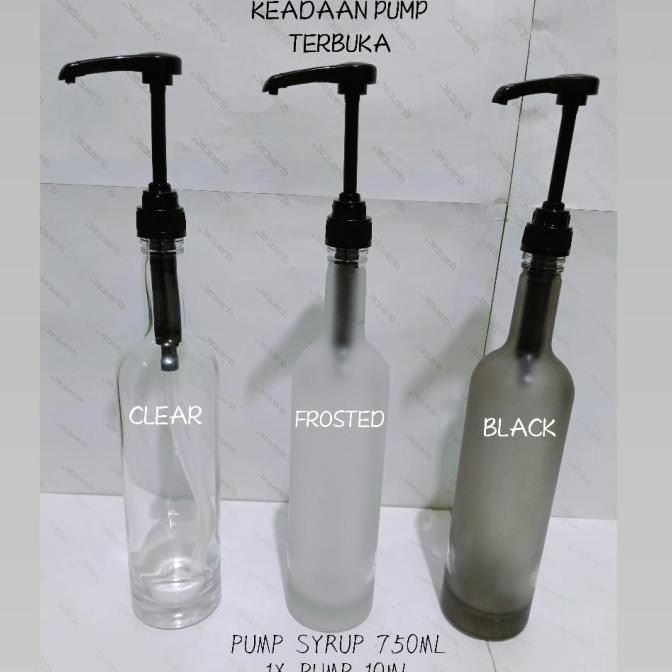Botol pump syrup 750ml botol kaca pump syrup aestetic vintage